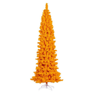 Vickerman K237065 - 6.5 ft Flocked Yellow Unlit Christmas Tree