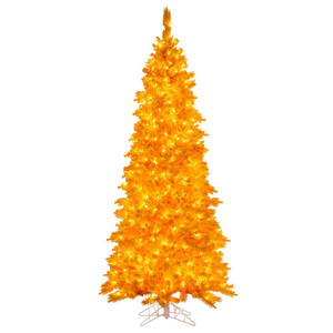 Vickerman K237146LED - 4.5 ft Flocked Yellow Prelit Yellow LED Christmas Tree