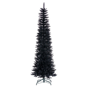 Vickerman K241865 - 6.5 ft Black Pencil Unlit Christmas Tree