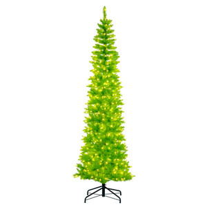 Vickerman K242881LED - 8.5 ft Lime Pencil Prelit Lime LED Christmas Tree