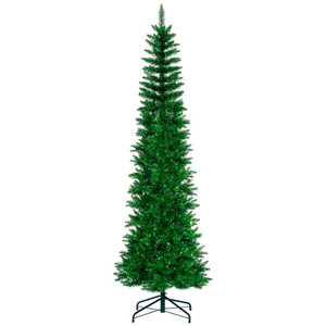 Vickerman K245575 - 7.5 ft Green Pencil Unlit Christmas Tree