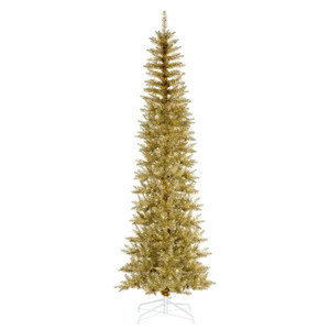 Vickerman K246185 - 9.5 ft Champagne Pencil Unlit Christmas Tree
