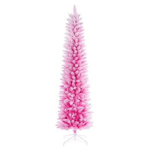 Vickerman K255030 - 3 ft Flocked Pink Fir Unlit Christmas Tree 