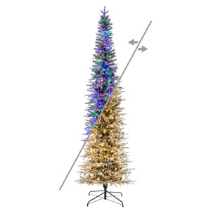 Vickerman K257483LEDCC - 8.5 ft Frosted Bixley Fir Prelit Color Changing LED Christmas Tree