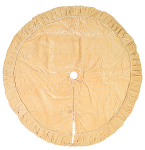 Vickerman QTX17833 - 84" Plush Champagne Velvet Christmas Tree Skirt