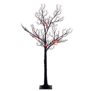 Vickerman X231041LED - 4 ft Twig Tree Prelit Purple Orange LED Christmas Tree
