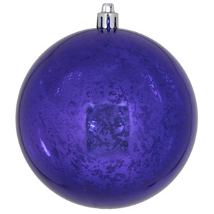Vickerman M166366D - 4 inch Purple Shiny Mercury Ball Christmas Ornament - 6 Pack 