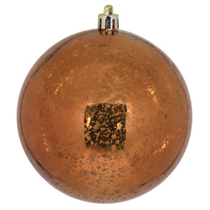 Vickerman M166388D - 4 inch Copper Shiny Mercury Ball Christmas Ornament - 6 Pack 