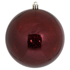 Vickerman M166465D - 4.75 inch Burgundy Shiny Mercury Ball Christmas Ornament - 4 Pack 