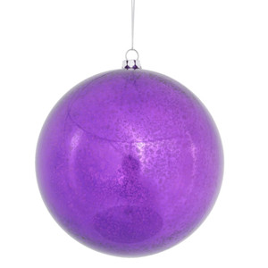 Vickerman M166466D - 4.75 inch Purple Shiny Mercury Ball Christmas Ornament - 4 Pack 