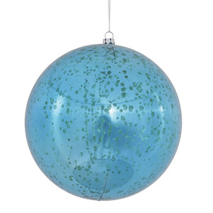 Vickerman M166512D - 6 inch Turquoise Shiny Mercury Ball Christmas Ornament - 4 Pack
