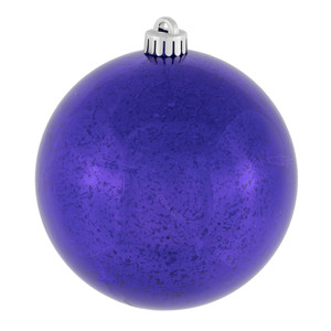 Vickerman M166566D - 6 inch Purple Shiny Mercury Ball Christmas Ornament - 4 Pack