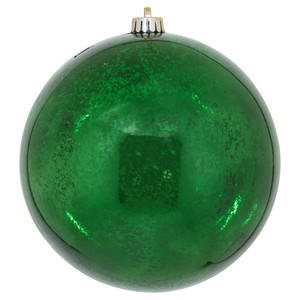 Vickerman M166624D - 8 inch Emerald Shiny Mercury Ball Christmas Ornament