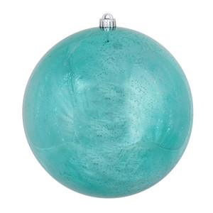 Vickerman M166642D - 8 inch Teal Shiny Mercury Ball Christmas Ornament