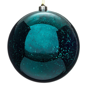 Vickerman M166662D - 8 inch Sea Blue Shiny Mercury Ball Christmas Ornament