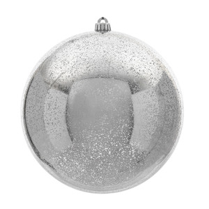 Vickerman M166707D - 10 inch Silver Shiny Mercury Ball Christmas Ornament