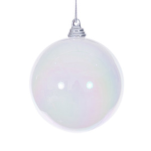Vickerman MC250011W - 3 inch White Ball Christmas Ornament - 6 Pack