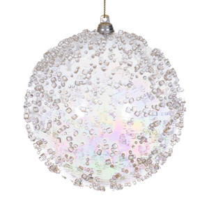 Vickerman MC250738W - 4.75 inch Champagne Bead Christmas Ornament - 3 Pack