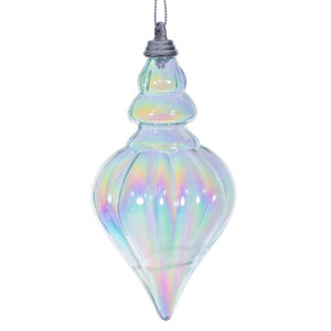 Vickerman MC251832W - 5 inch Baby Blue Drop Christmas Ornament - 3 Pack