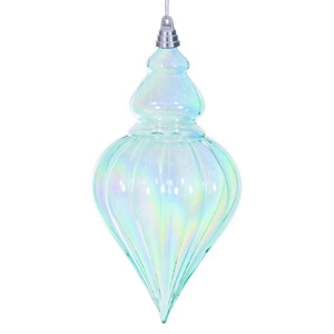 Vickerman MC251942W - 12 inch Teal Drop Christmas Ornament