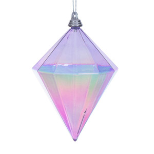 Vickerman MC252186W - 5 inch Lavender Diamond Christmas Ornament - 3 Pack 