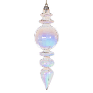 Vickerman MC252338W - 7.5 inch Champagne Finial Christmas Ornament - 2 Pack