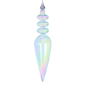 Vickerman MC252532W - 8.5 inch Baby Blue Finial Christmas Ornament - 2 Pack 