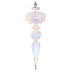 Vickerman MC252738W - 12 inch Champagne Finial Christmas Ornament
