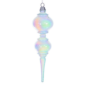 Vickerman MC252932W - 16.5 inch Baby Blue Finial Christmas Ornament 