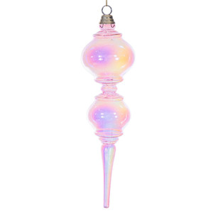 Vickerman MC252979W - 16.5 inch Pink Finial Christmas Ornament