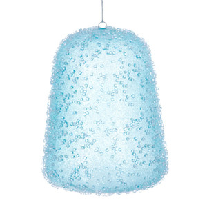 Vickerman MC254232W - 8 inch Baby Blue Gum Drop Christmas Ornament