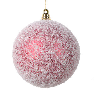 Vickerman MT220103W - 4 inch Red Matte Ball Christmas Ornament - 4 Pack