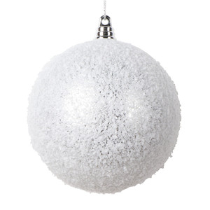 Vickerman MT220107W - 4 inch Silver Matte Ball Christmas Ornament - 4 Pack 