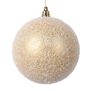 Vickerman MT220108W - 4 inch Gold Matte Ball Christmas Ornament - 4 Pack