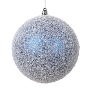 Vickerman MT220302W - 4.75 inch Blue Matte Ball Christmas Ornament - 4 Pack 