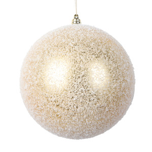 Vickerman MT220508W - 6 inch Gold Matte Ball Christmas Ornament - 2 Pack
