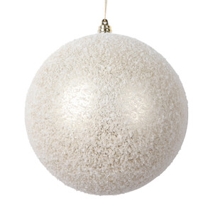 Vickerman MT220538W - 6 inch Champagne Matte Ball Christmas Ornament - 2 Pack
