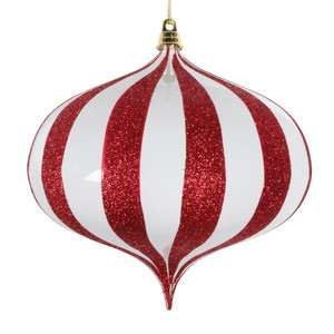 Vickerman MT230460 - 6.3 inch Assorted Glitter Onion Christmas Ornament - 2 Pack