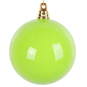 Vickerman MT250373W - 3 inch Lime Enamel Ball Christmas Ornament - 12 Pack