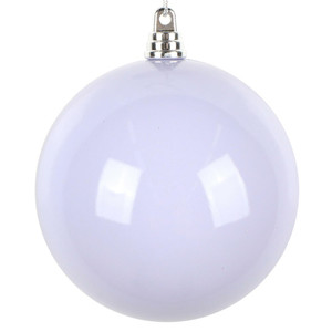 Vickerman MT250486W - 4 inch Lavender Enamel Ball Christmas Ornament - 6 Pack