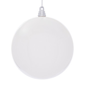 Vickerman MT250511W - 4.75 inch White Enamel Ball Christmas Ornament - 4 Pack 