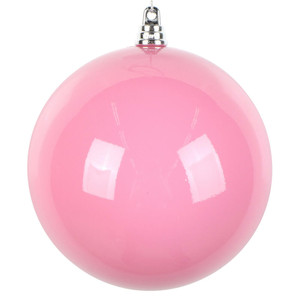 Vickerman MT250559W - 4.75 inch Hot Pink Enamel Ball Christmas Ornament - 4 Pack