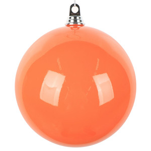 Vickerman MT250828W - 8 inch Orange Enamel Ball Christmas Ornament - 2 Pack