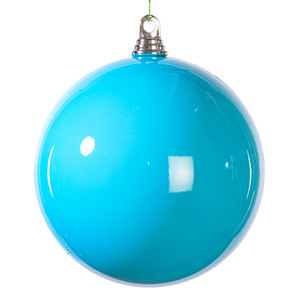 Vickerman MT250852W - 8 inch Light Blue Enamel Ball Christmas Ornament - 2 Pack 