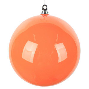 Vickerman MT251028W - 10 inch Orange Enamel Ball Christmas Ornament 