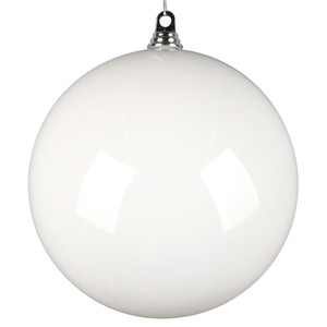 Vickerman MT251211W - 12 inch White Enamel Ball Christmas Ornament 