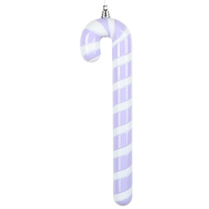 Vickerman MT251686W - 12 inch Lavender Enamel Candy Cane Christmas Ornament - 2 Pack