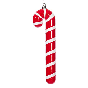 Vickerman MT251803W - 18 inch Red Enamel Candy Cane Christmas Ornament