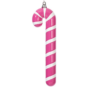 Vickerman MT251859W - 18 inch Hot Pink Enamel Candy Candy Cane Christmas Ornament