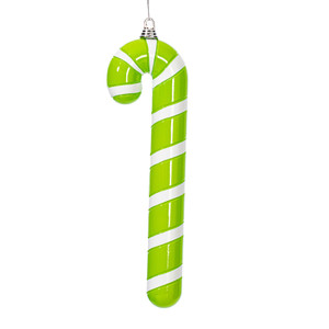 Vickerman MT251873W - 18 inch Lime Enamel Candy Cane Christmas Ornament